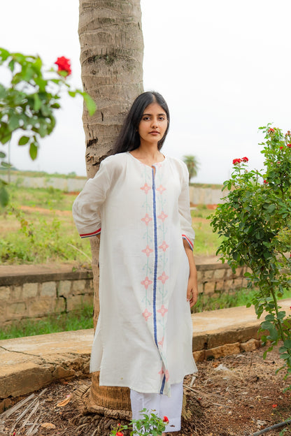 Roja Jamdani Long Kurta