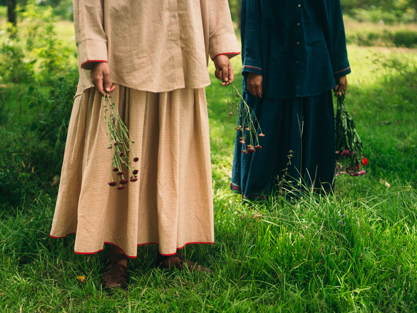 Sandstriped skirt set