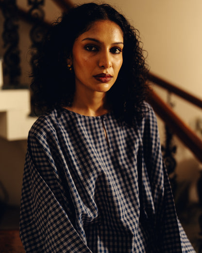 Kurta - Blueberry Checks